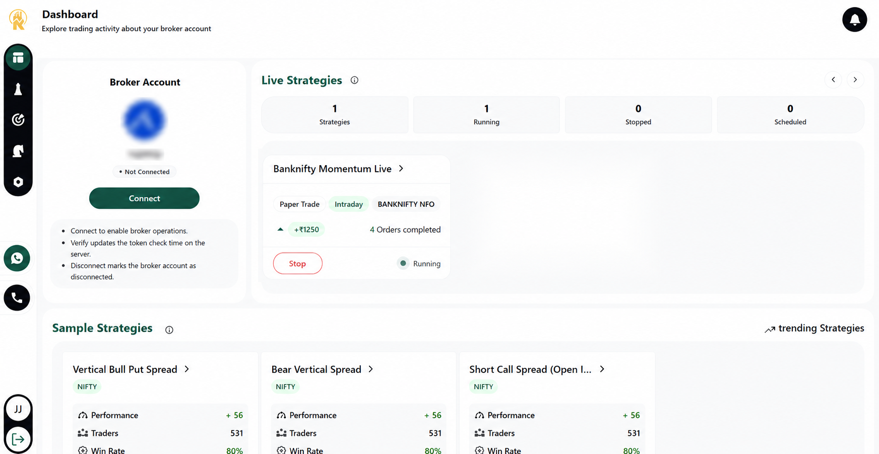Trading platform showcase